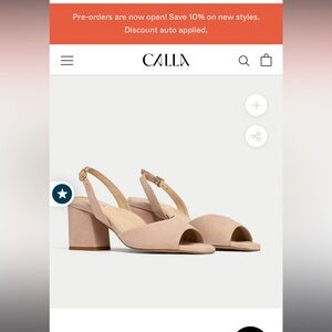 NWT Suede heels size 7.5W / 38.5W, 3” heel, light tan